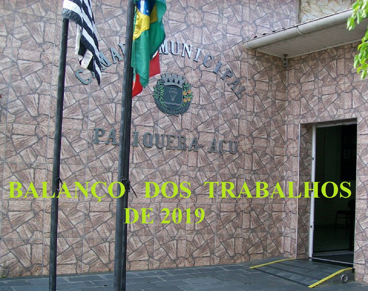 Balanço dos Trabalhos de 2019